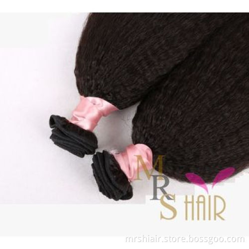100% Unprocessed Virgin Human Hair Italian Yaki/Coarse Yaki Virgin Hair Weft